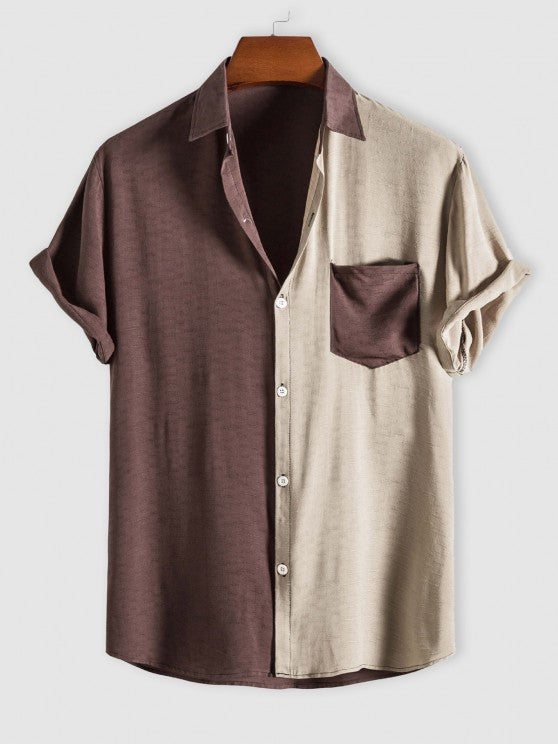 Two Tone Shirt And Cargo Pants Set - Grafton Collection