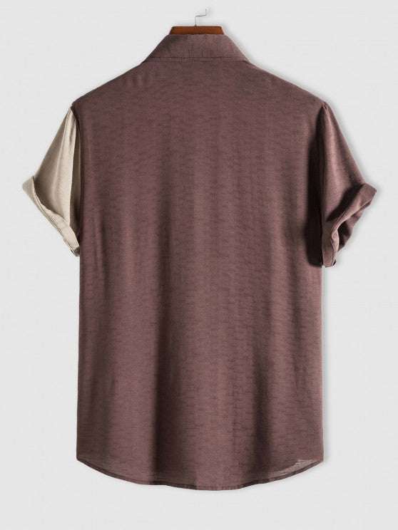 Two Tone Shirt And Cargo Pants Set - Grafton Collection