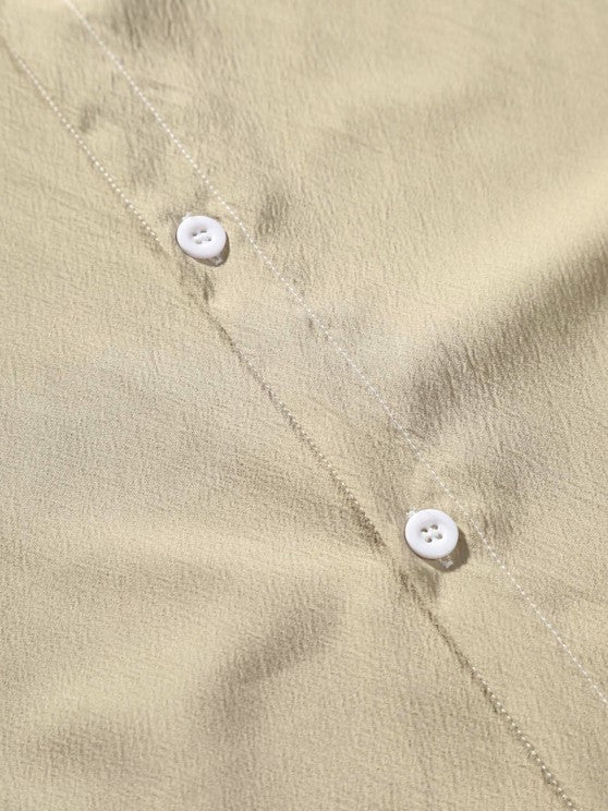 Stand Collar Shirt And Beam Pants Set - Grafton Collection