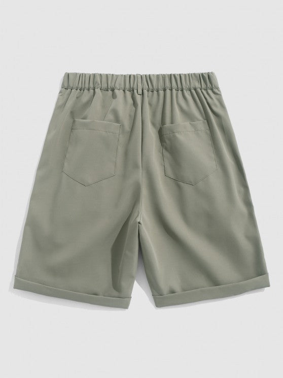 Textured Shirt And Suit Shorts - Grafton Collection