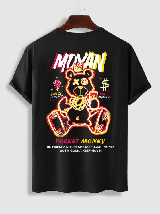 Bear Pocket T-Shirt And Sweat Shorts - Grafton Collection