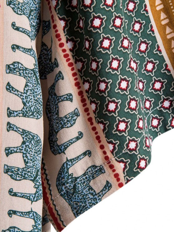 Ethnic Style Shirt With Casual Shorts Set - Grafton Collection