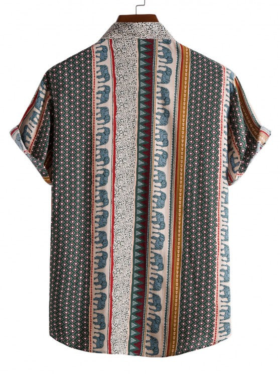 Ethnic Style Shirt With Casual Shorts Set - Grafton Collection