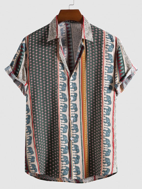 Ethnic Style Shirt With Casual Shorts Set - Grafton Collection