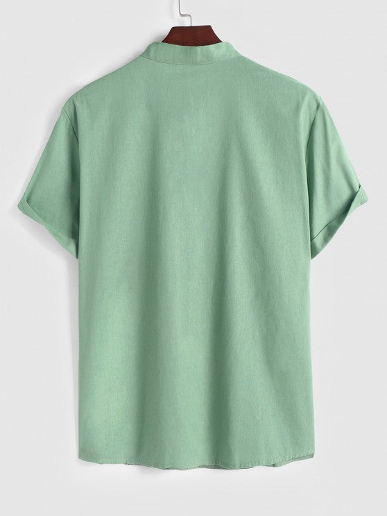 Linen Textured Shirt With Cargo Pants - Grafton Collection