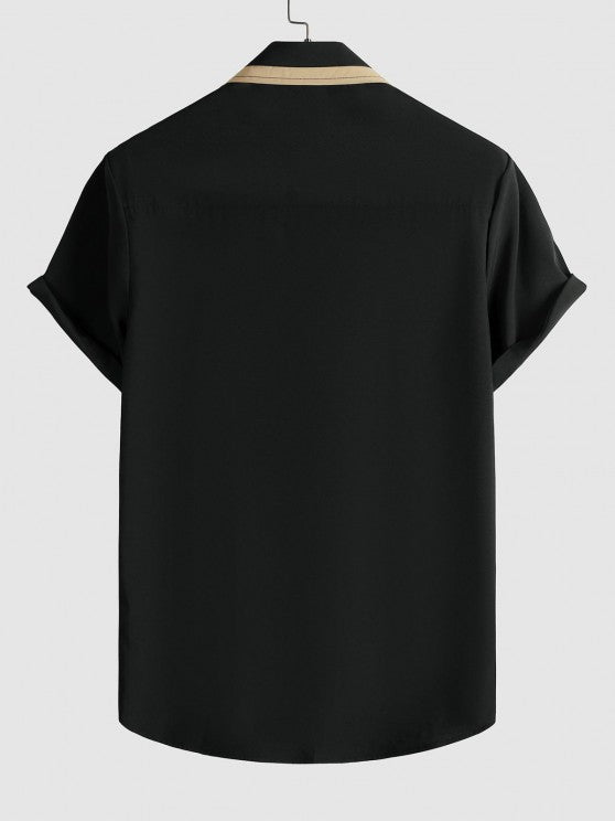 Collar Short Sleeves Shirt And Casual Shorts Set - Grafton Collection