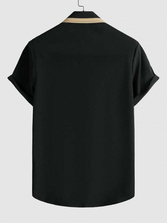 Collar Short Sleeves Shirt And Casual Shorts Set - Grafton Collection