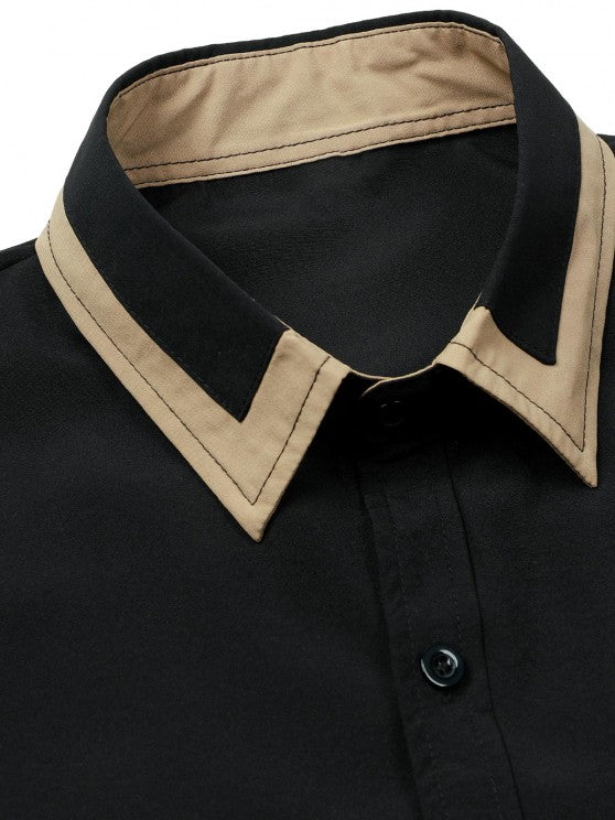 Collar Short Sleeves Shirt And Casual Shorts Set - Grafton Collection