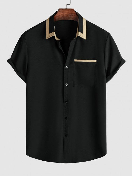 Collar Short Sleeves Shirt And Casual Shorts Set - Grafton Collection