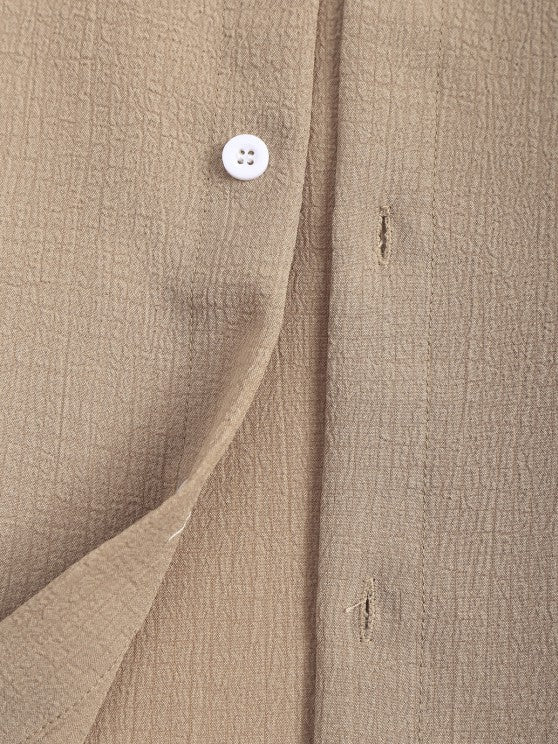 Textured Shirt And Casual Shorts Set - Grafton Collection