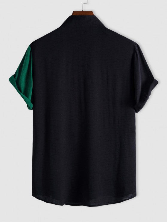 Two Tone Shirt And Basic Shorts - Grafton Collection