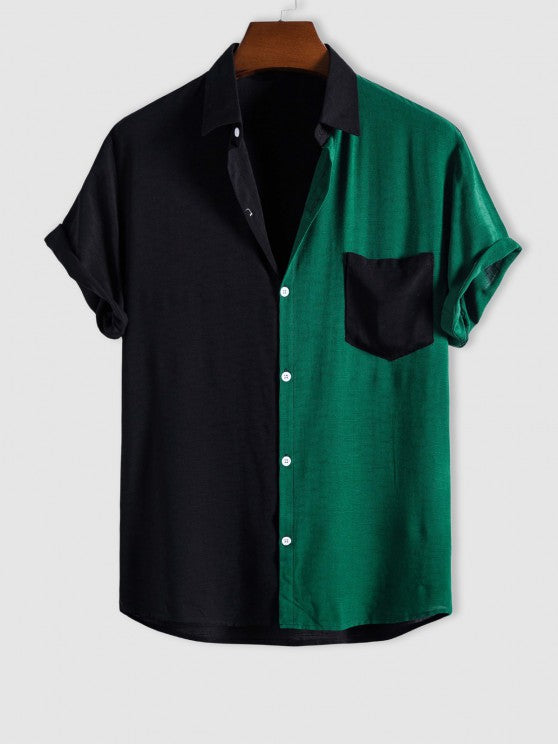 Two Tone Shirt And Basic Shorts - Grafton Collection