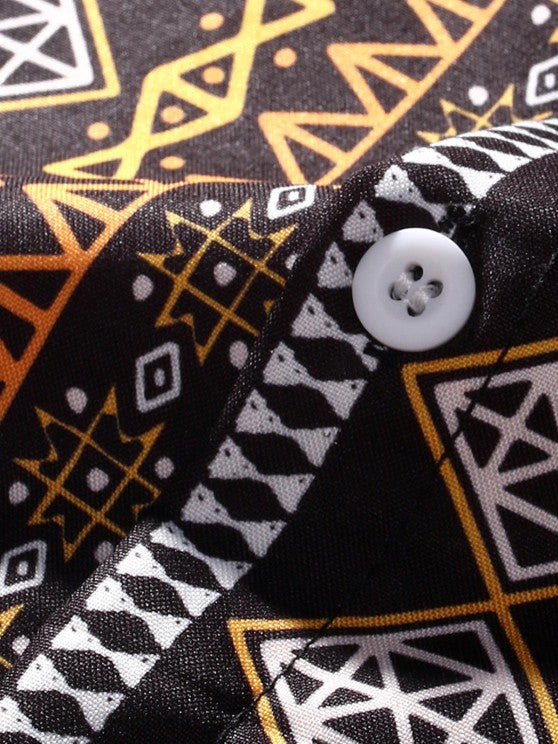 Printed Shirt And Jogger Pants Set - Grafton Collection