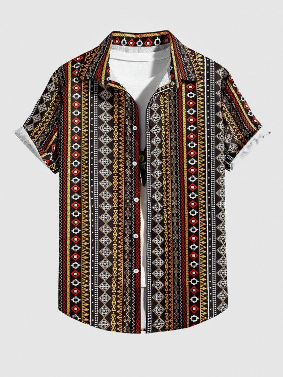 Printed Shirt And Jogger Pants Set - Grafton Collection