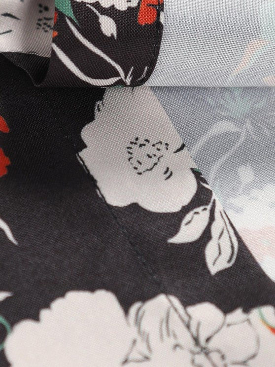 Floral Print Short Sleeve Shirt And Pants Set - Grafton Collection