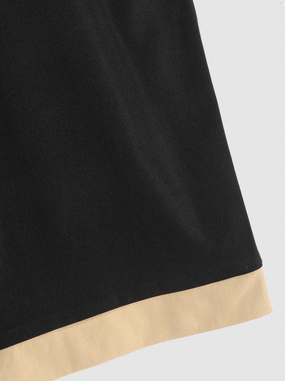 Front Pocket Short Sleeves Shirt And Shorts Set - Grafton Collection