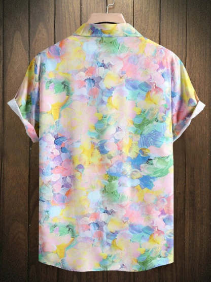 Splash Tie Dye Shirt And Casual Shorts Set - Grafton Collection