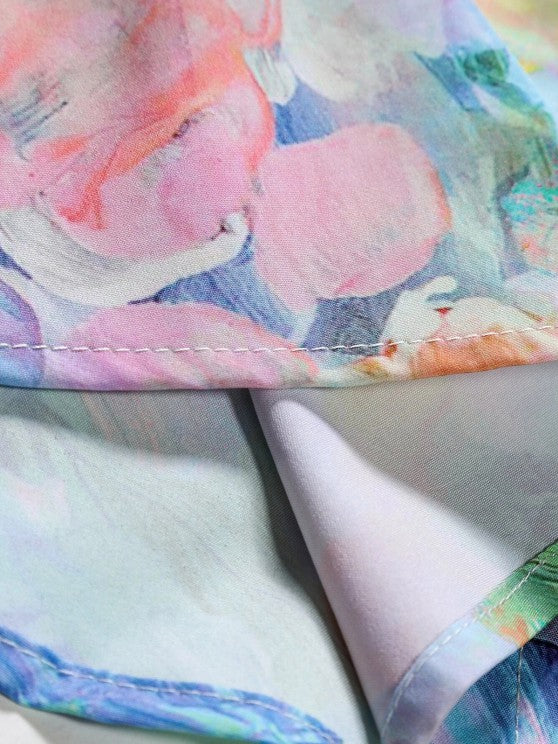 Splash Tie Dye Shirt And Casual Shorts Set - Grafton Collection