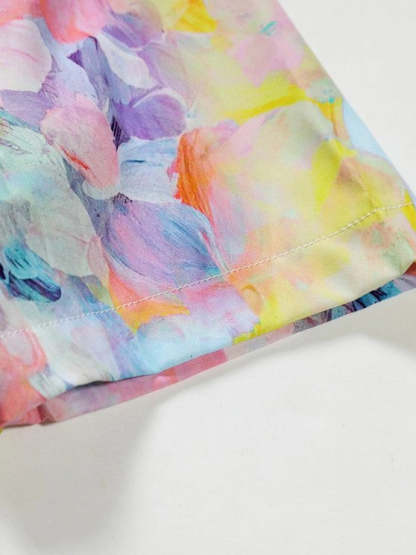 Splash Tie Dye Shirt And Casual Shorts Set - Grafton Collection