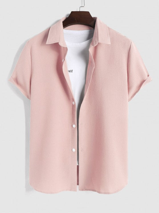 Textured Drawstring Shorts Set - Grafton Collection