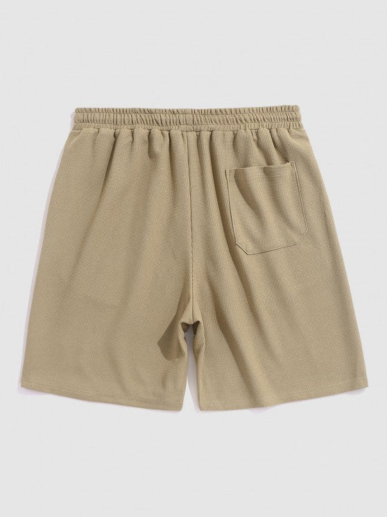 Textured Drawstring Shorts Set - Grafton Collection