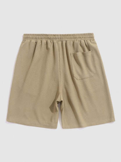 Textured Drawstring Shorts Set - Grafton Collection