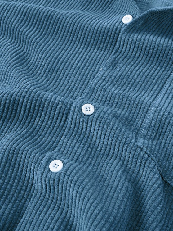 Corduroy Button Shirt And Shorts Set - Grafton Collection