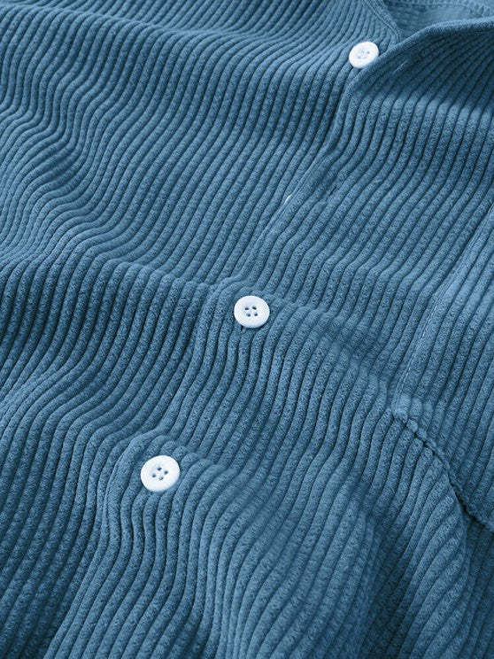 Corduroy Button Shirt And Shorts Set - Grafton Collection