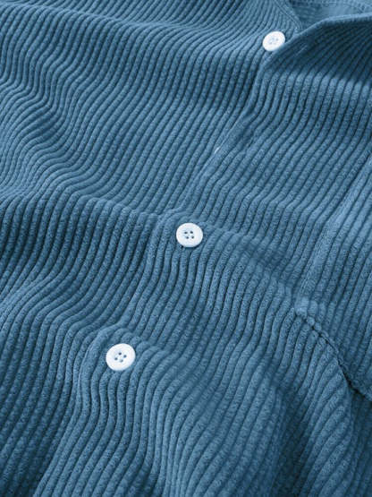 Corduroy Button Shirt And Shorts Set - Grafton Collection