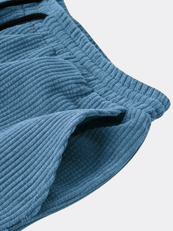 Corduroy Button Shirt And Shorts Set - Grafton Collection