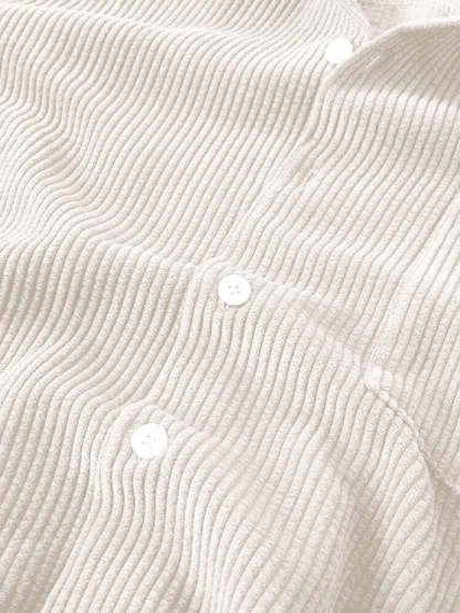 Corduroy Button Shirt And Shorts Set - Grafton Collection