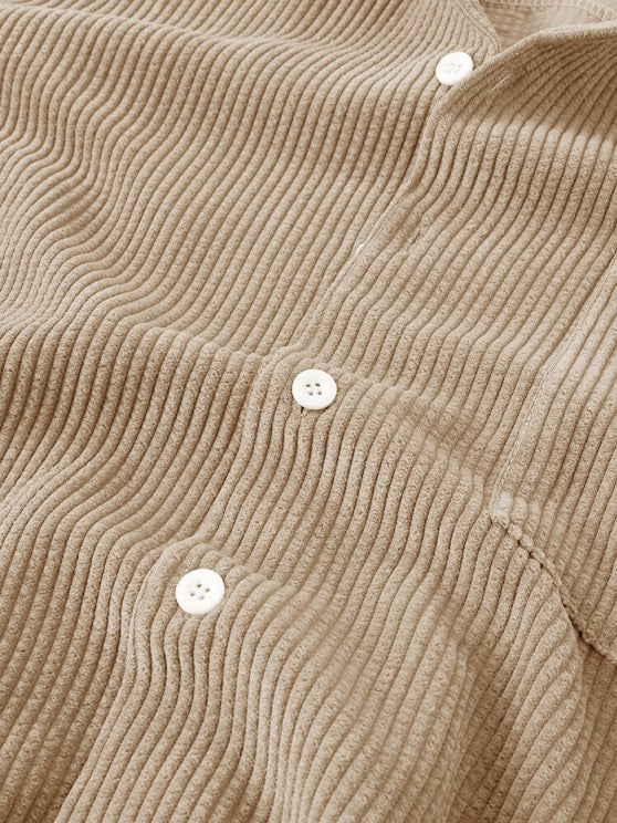 Corduroy Button Shirt And Shorts Set - Grafton Collection