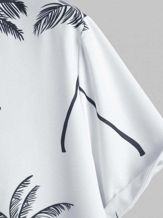 Coconut Tree Printed Shirt And Shorts - Grafton Collection