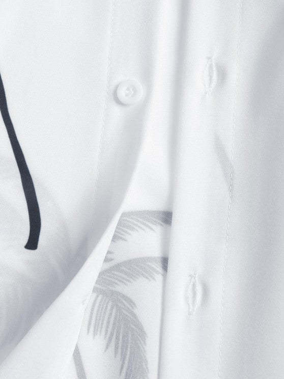 Coconut Tree Printed Shirt And Shorts - Grafton Collection