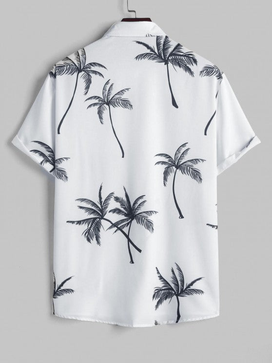 Coconut Tree Printed Shirt And Shorts - Grafton Collection
