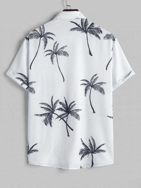 Coconut Tree Printed Shirt And Shorts - Grafton Collection