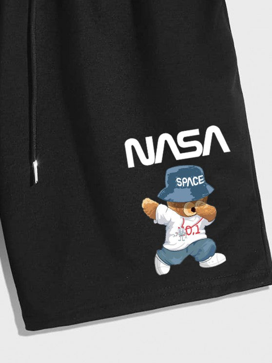 Dancing Cartoon Bear T Shirt And Shorts Set - Grafton Collection