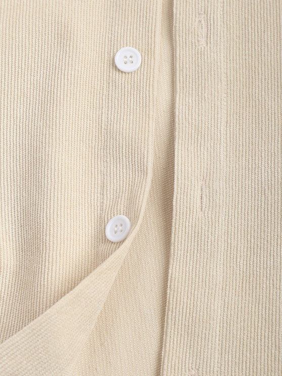Front Pocket Shirt And Plain Corduroy Shorts Set - Grafton Collection