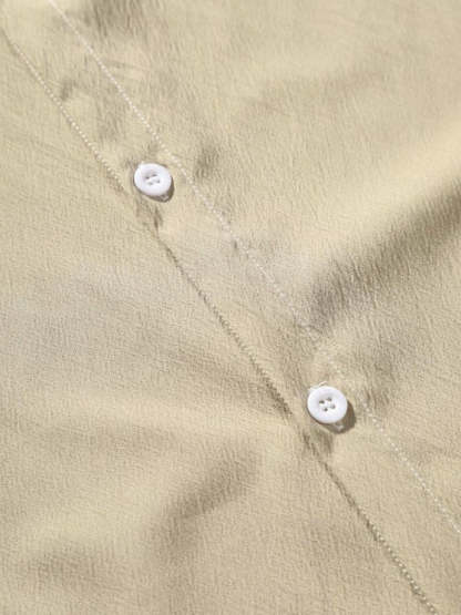 Stand Collar Shirt With Casual Shorts Set - Grafton Collection