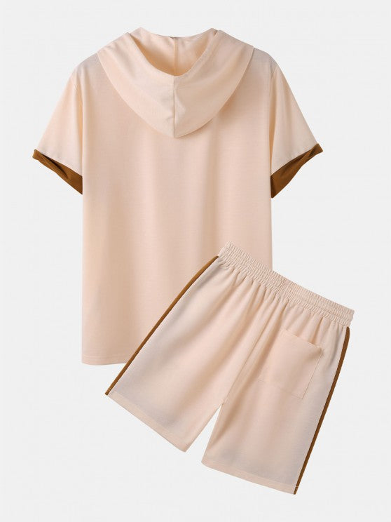 Japanese Printed T Shirt and Drawstring Shorts Set - Grafton Collection