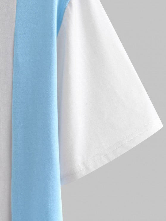 Letter Print T Shirt And Shorts Set - Grafton Collection