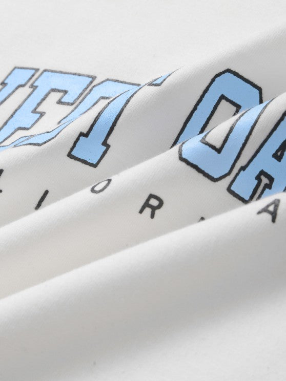 Letter Print T Shirt And Shorts Set - Grafton Collection