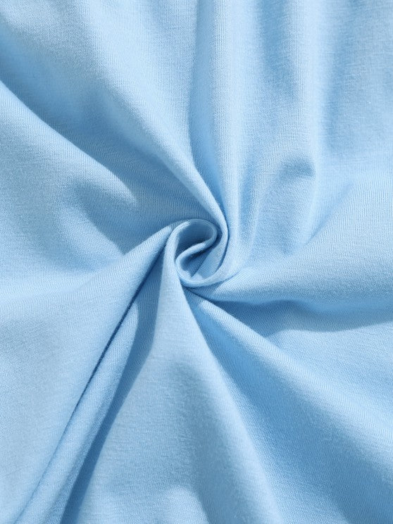 Letter Print T Shirt And Shorts Set - Grafton Collection