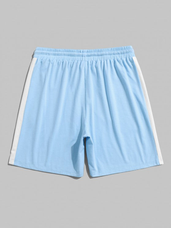 Letter Print T Shirt And Shorts Set - Grafton Collection