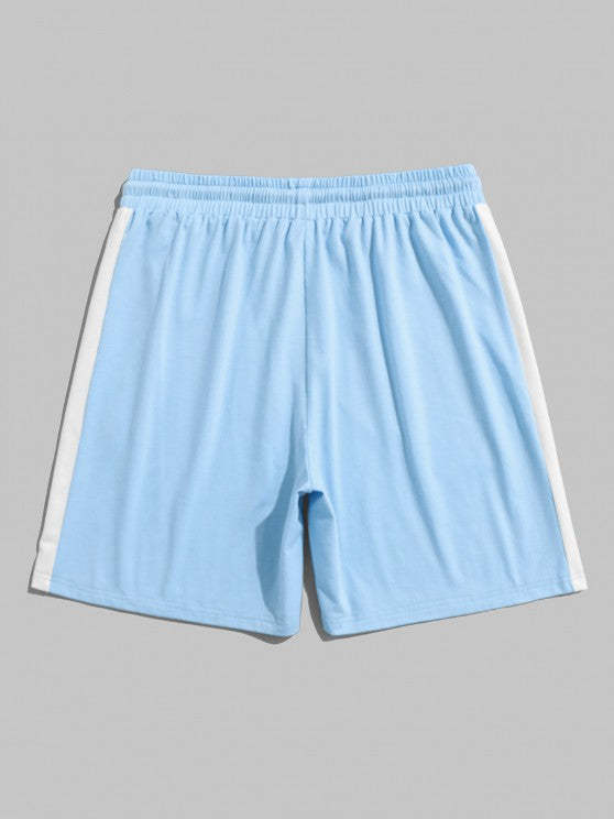Letter Print T Shirt And Shorts Set - Grafton Collection
