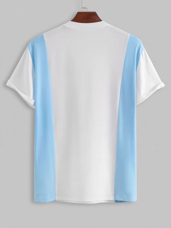 Letter Print T Shirt And Shorts Set - Grafton Collection