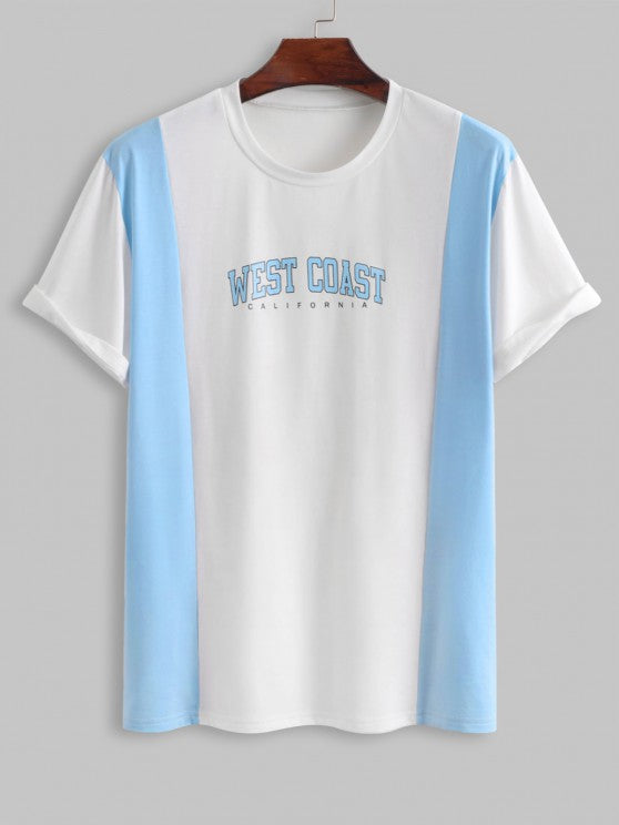 Letter Print T Shirt And Shorts Set - Grafton Collection