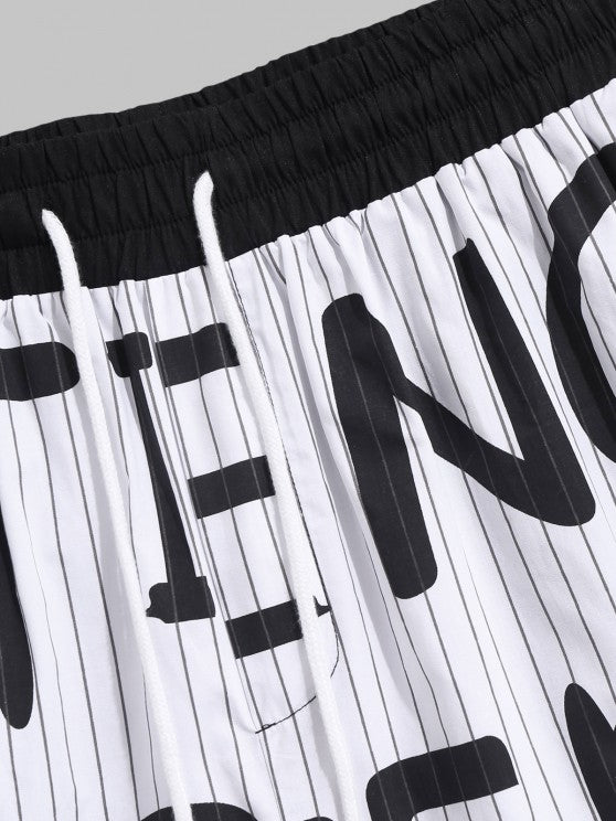 Letter Printed Shirt And Shorts - Grafton Collection