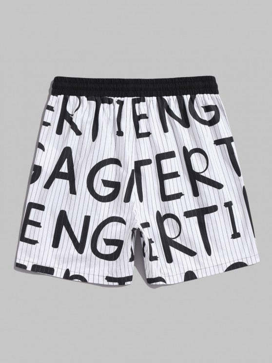 Letter Printed Shirt And Shorts - Grafton Collection