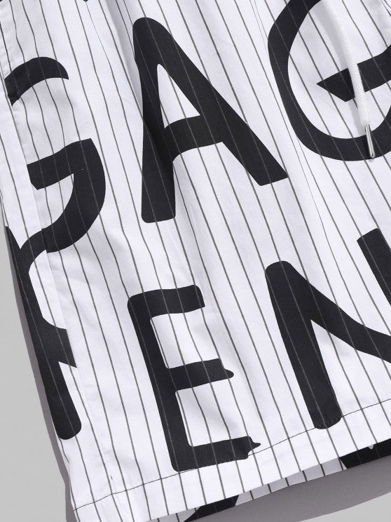 Letter Printed Shirt And Shorts - Grafton Collection